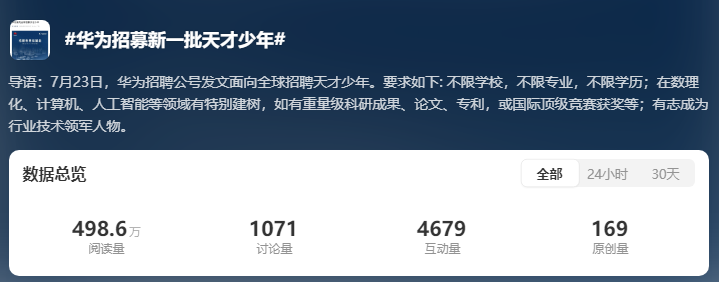 华为再次面向全球招募“天才少年”!最高年薪达201万元(图1) 华为再次面向全球招募“天才少年”