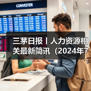 三茅日报丨人力资源相关最新简讯(2024年7月23日)(图1) 三茅日报丨人力资源相关最新简讯(2024年7月23日)(图1)