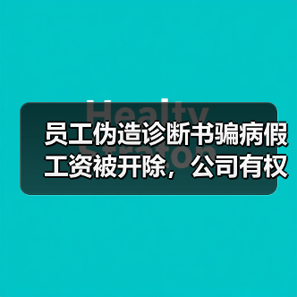 员工伪造诊断书骗病假工资被开除，公司有权解除吗？（图2）
