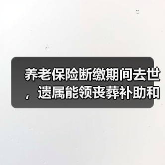 养老保险断缴期间去世，遗属能领丧葬补助和抚恤金吗？（图4）