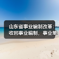 山东省事业编制改革:收回事业编制,事业单位转为企业(图4) 山东省事业编制改革:收回事业编制,事业单位转为企业(图4)